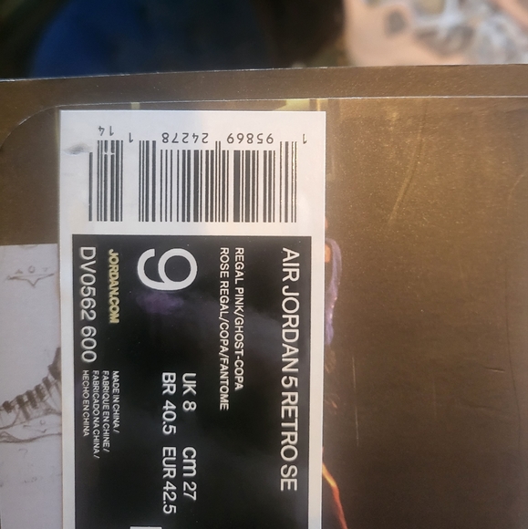 JORDAN 5 RETRO PINK GHOST-COPA/ S REGAL ROSE FANTOME SNEAKERS with BOX SIZE 9 - Picture 7 of 7